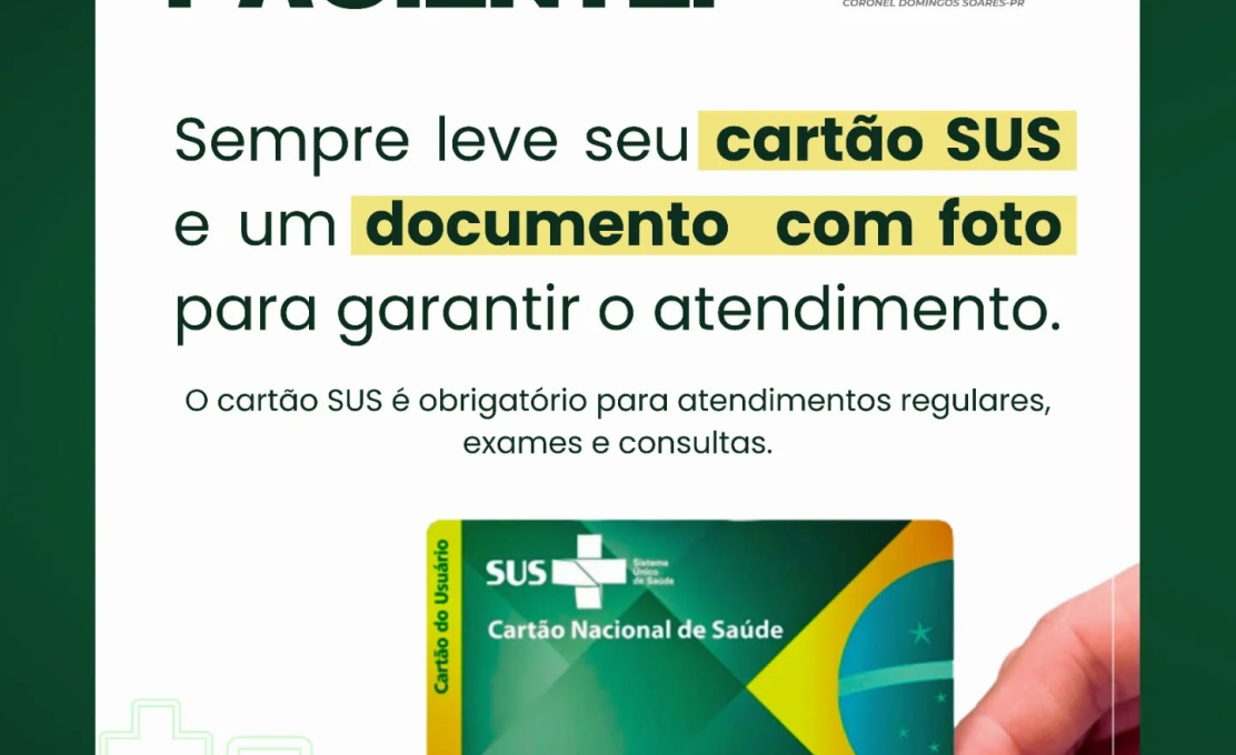 ATENÇÃO, PACIENTES! Para garantir seu atendimento, exames e consultas.