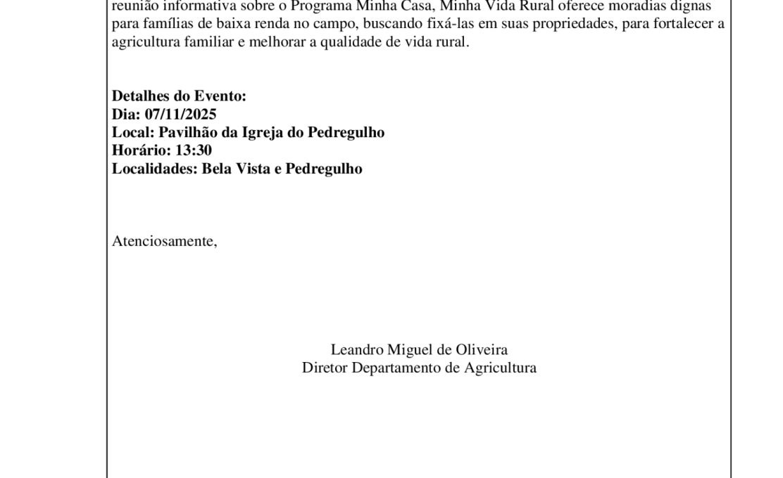 Convite para reunião