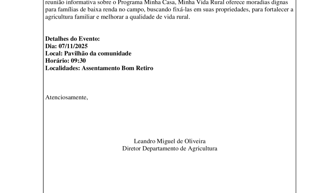 Convite para reunião