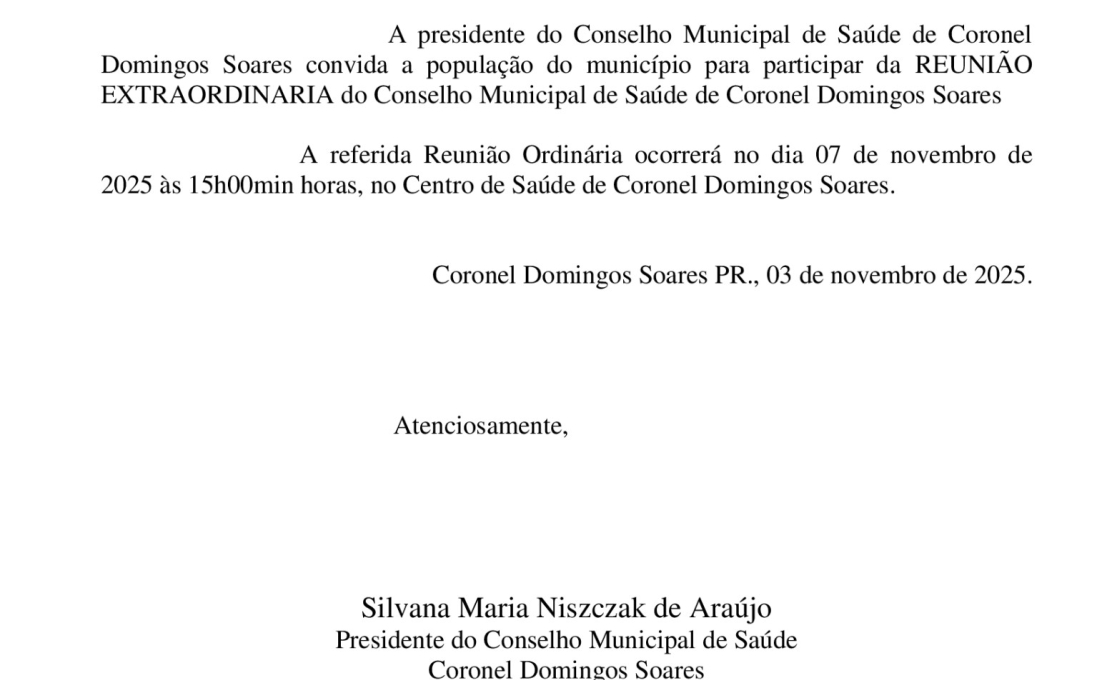 convite cms reunião extraordinaria