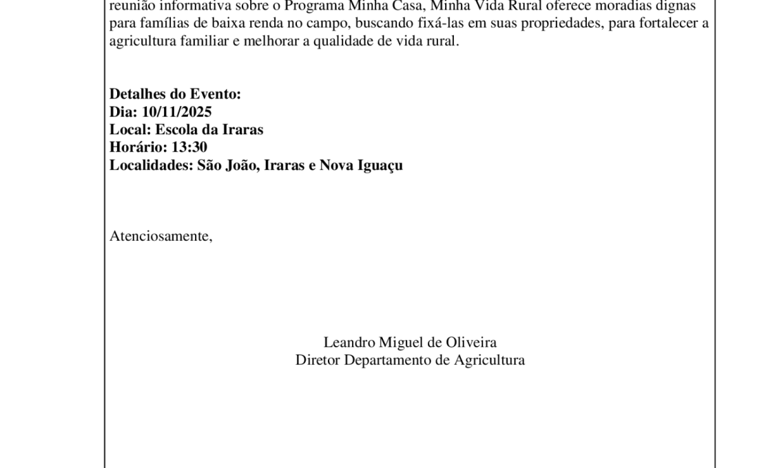 Convite para reunião