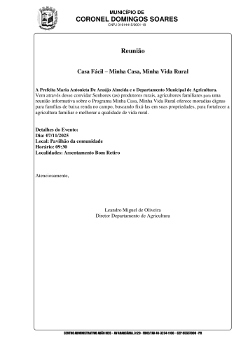 Convite para reunião